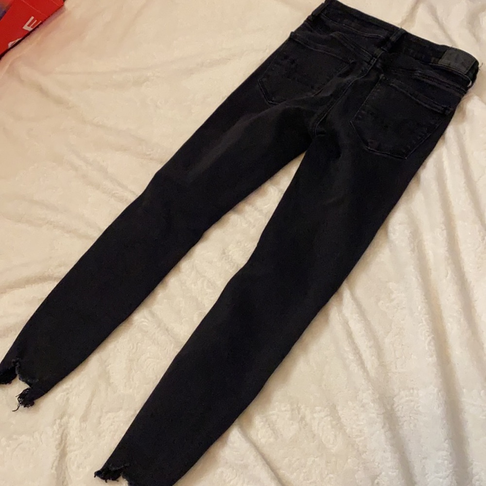 American Eagle distressed black hi-rise jegging - Picture 5 of 6